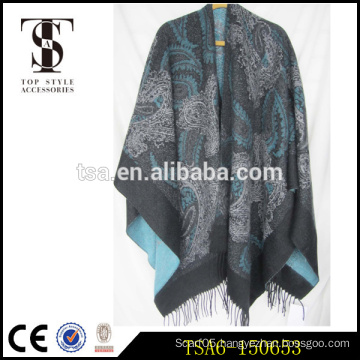 timeless design heavy weight oversized paisley scarf Christmas gift acrylic capes & ponchos